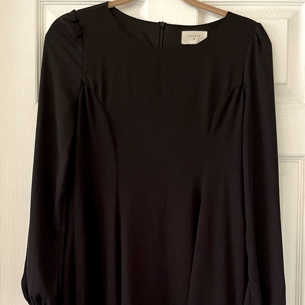 Everly black A-line Chiffon Dress